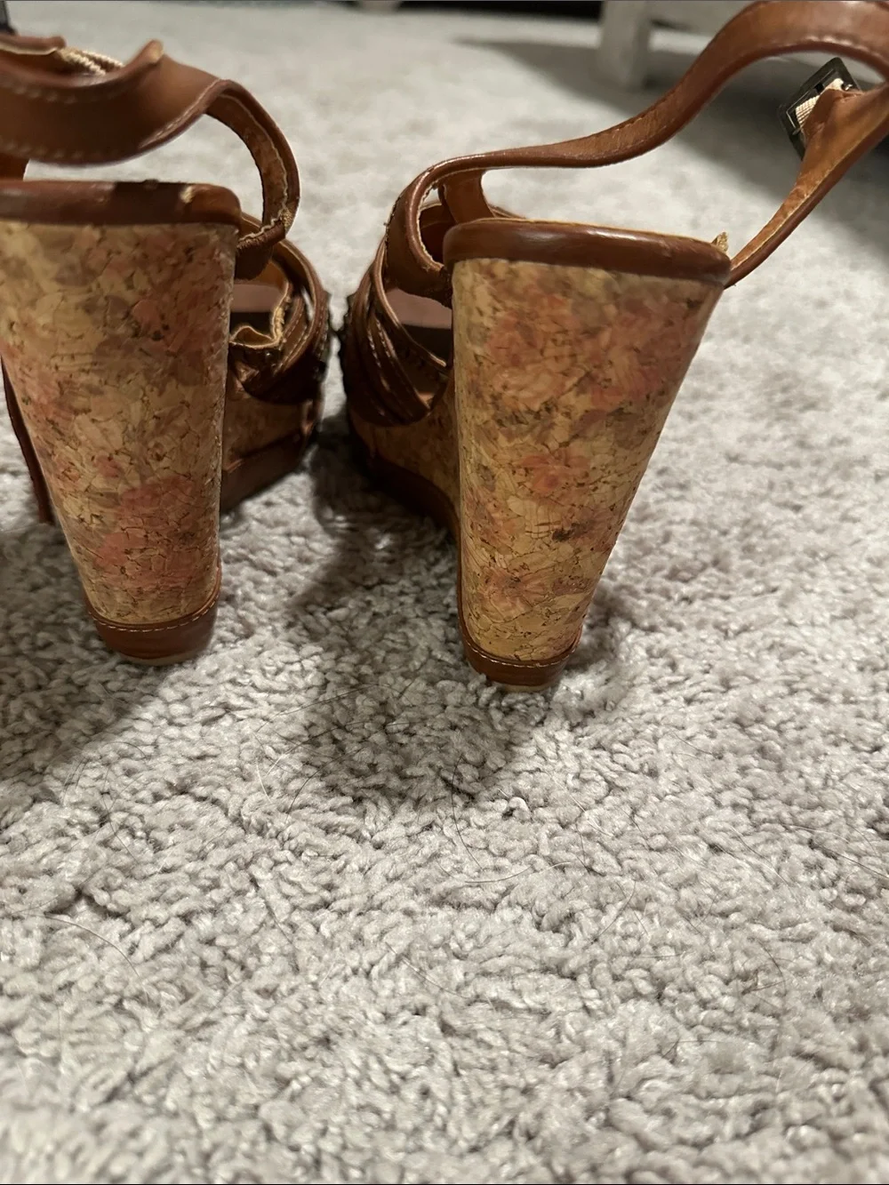 Not Rated Brown Studded Star Cork Wedge Sandal